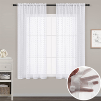 Rideaux courts blancs de style mignon, pour salon, chambre à coucher, pour filles chics, pour enfants, fenêtre de cuisine, petits rideaux HOCamper 1